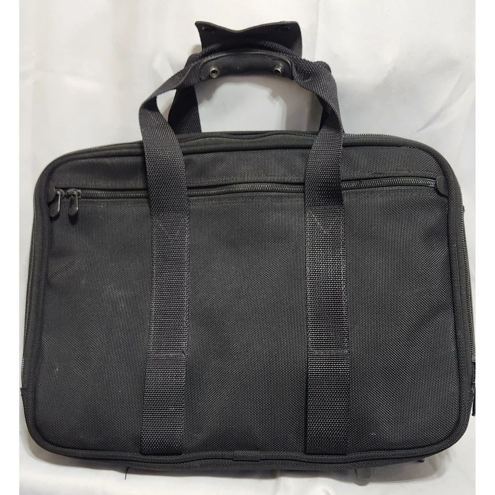 Briggs & Riley Expandable Laptop Briefcase Black Ballistic Nylon Business Bag